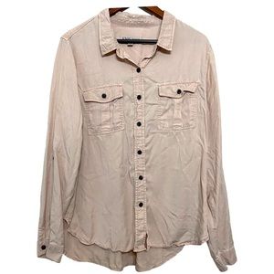 Knox Rose Blush Button Down Blouse Size XXL